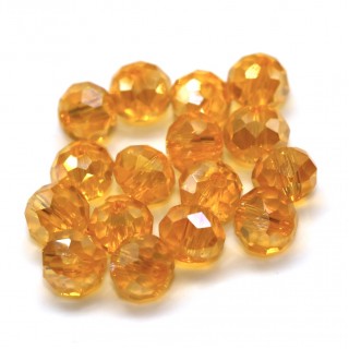 Бусины рондели 6*4мм (темно-желтый прозрачный)